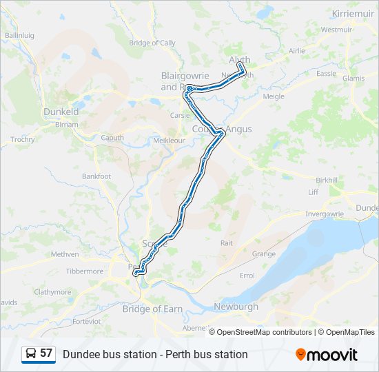 57 bus Line Map