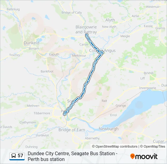 57 Bus Line Map