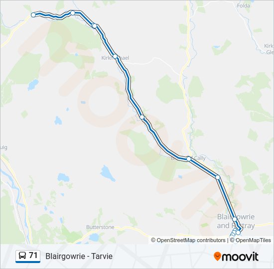 71 Bus Line Map