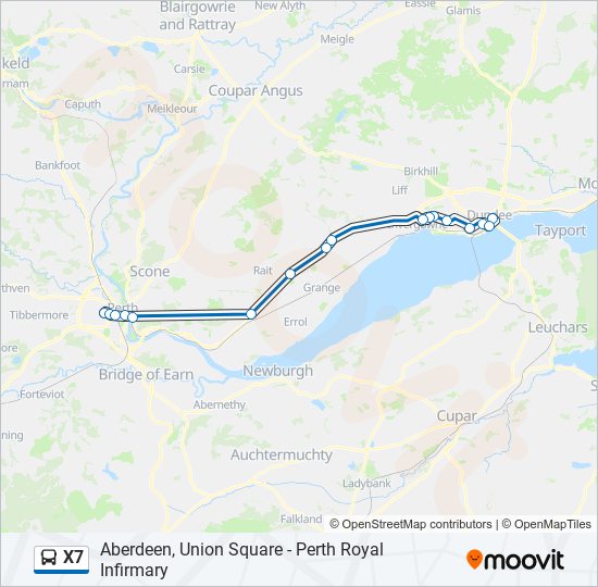 x7 Route Schedules, Stops & Maps Dundee City Centre (Updated)