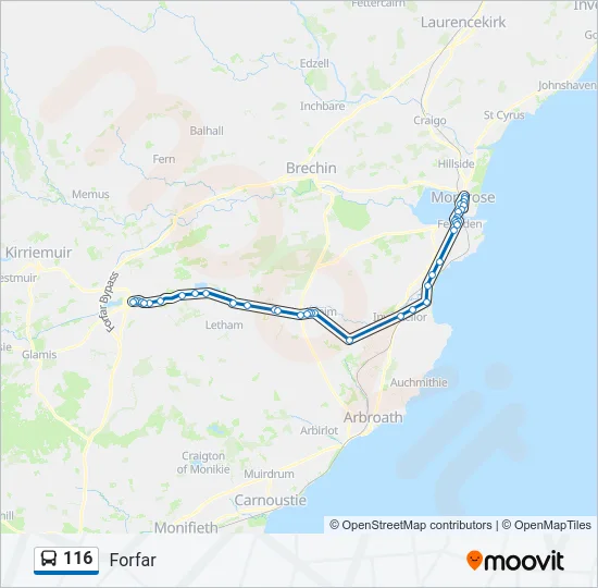 116 Bus Line Map