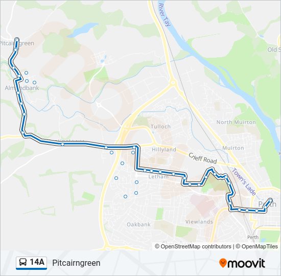 14A bus Line Map