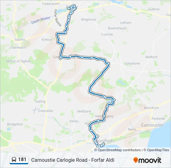 181 Bus Line Map