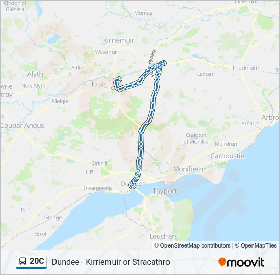 20C Bus Line Map