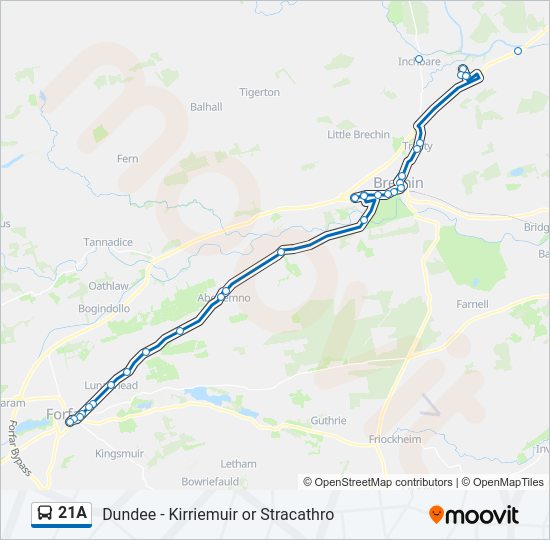 21A Bus Line Map