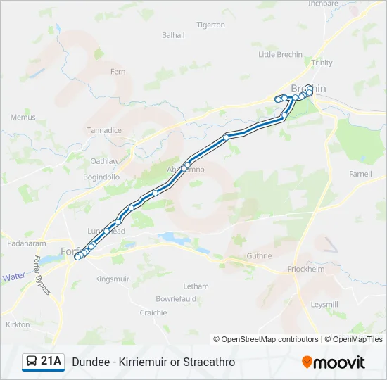 21A Bus Line Map