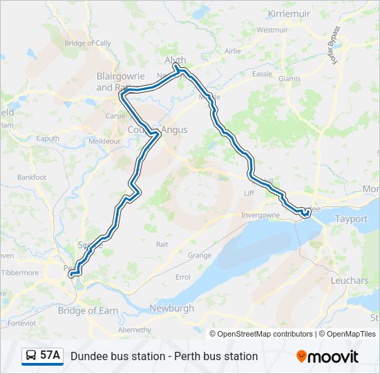 57A Bus Line Map