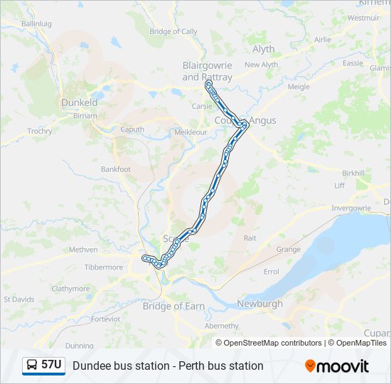 57U bus Line Map