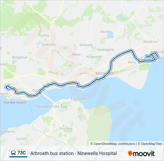 73C Bus Line Map