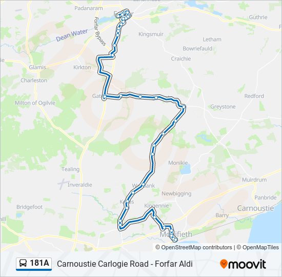 181A bus Line Map