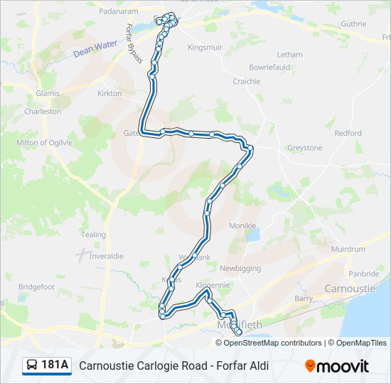 181A Bus Line Map