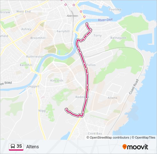 3S Bus Line Map
