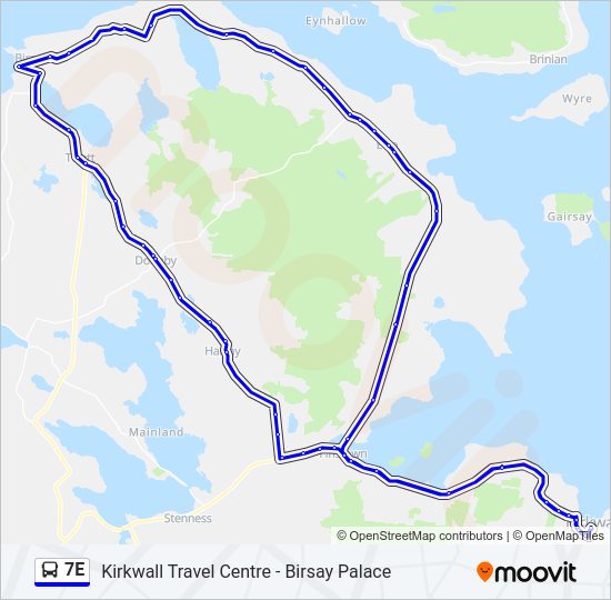 7E bus Line Map