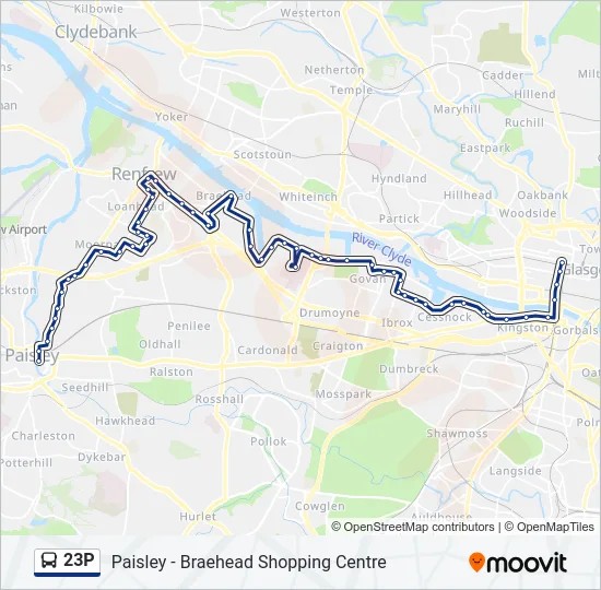 23P Bus Line Map