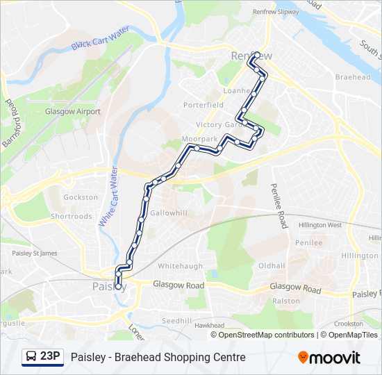 23P Bus Line Map