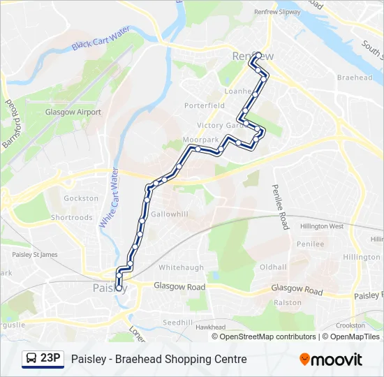 23P Bus Line Map