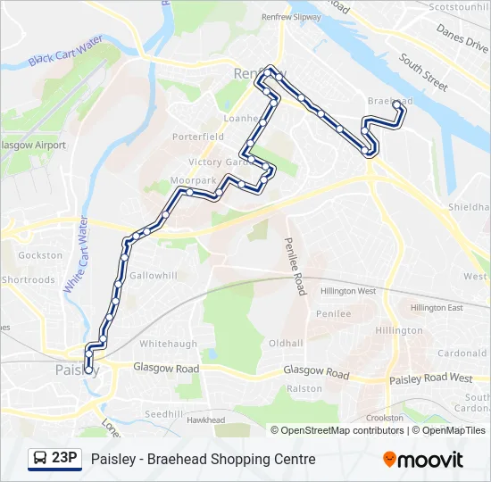 23P Bus Line Map