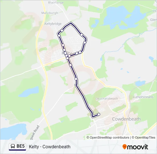 BE5 Bus Line Map