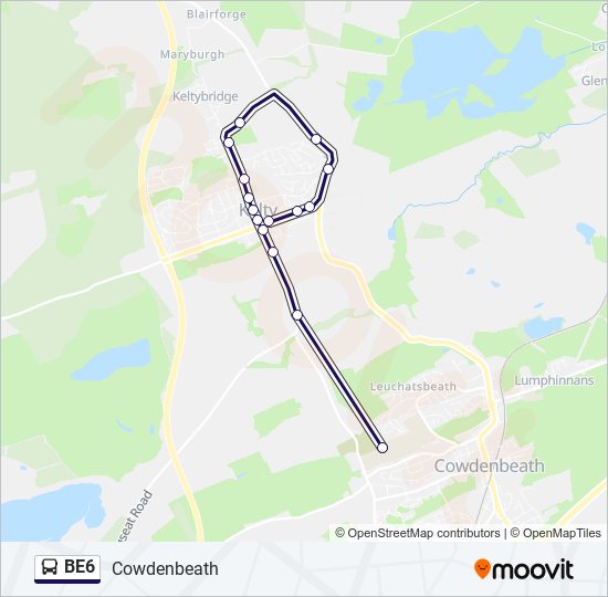 be6 Route Schedules, Stops & Maps Cowdenbeath (Updated)