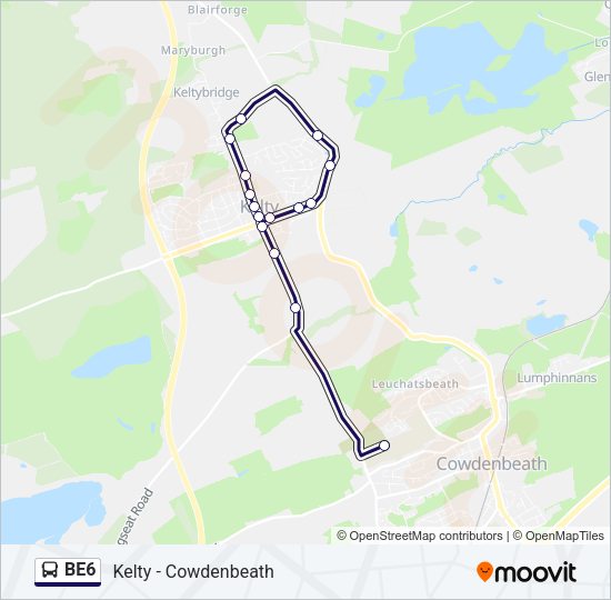 BE6 Bus Line Map