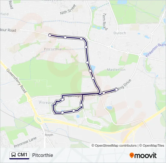 CM1 Bus Line Map
