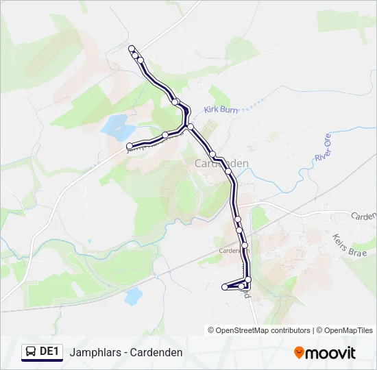 DE1 Bus Line Map