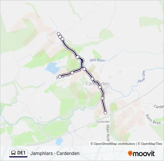 DE1 Bus Line Map