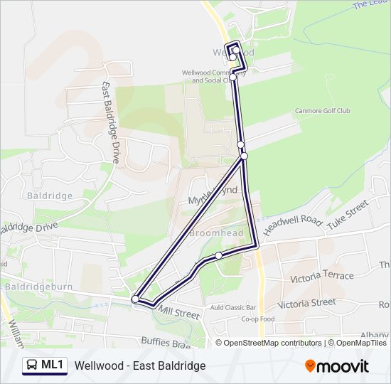 ML1 Bus Line Map