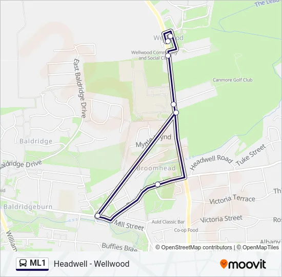 ML1 Bus Line Map