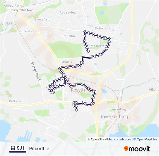 SJ1 Bus Line Map