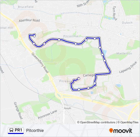PR1 Bus Line Map