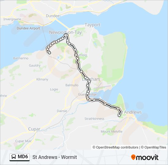 MD6 Bus Line Map