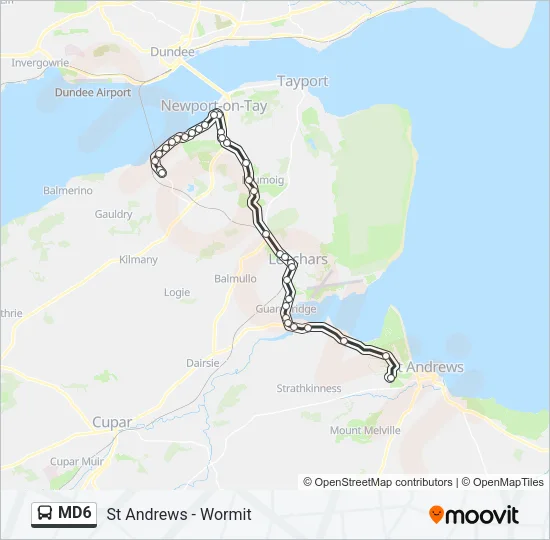 MD6 Bus Line Map