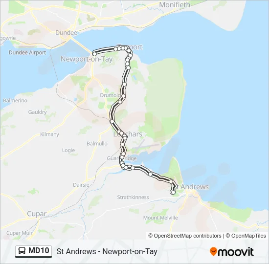 MD10 Bus Line Map