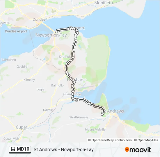 MD10 Bus Line Map