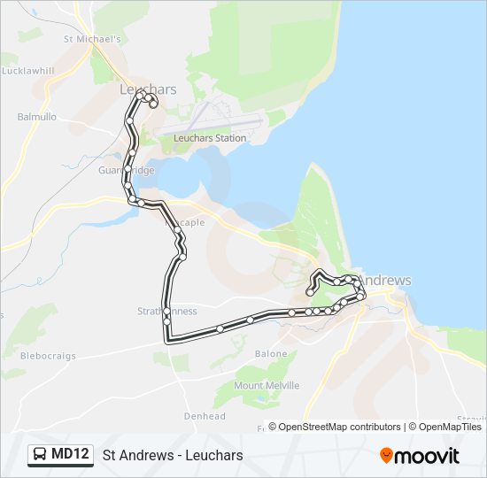 MD12 Bus Line Map