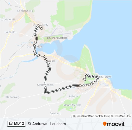 MD12 Bus Line Map