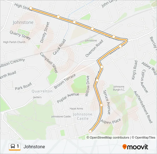 1 Bus Line Map