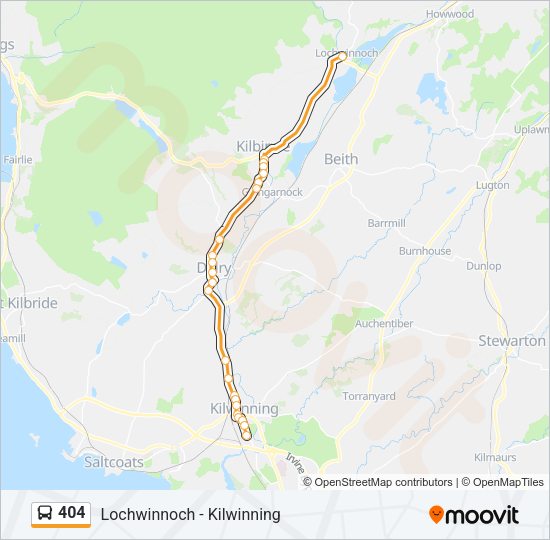404 Bus Line Map