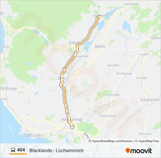 404 Bus Line Map