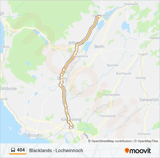 404 Bus Line Map