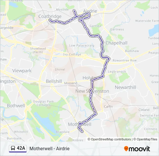42A Bus Line Map