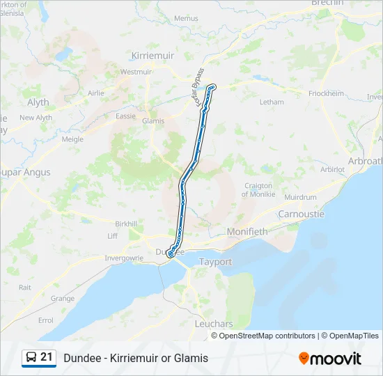 21 Bus Line Map