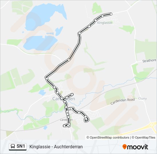 SN1 Bus Line Map