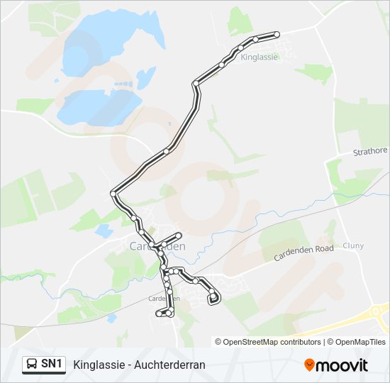 SN1 Bus Line Map