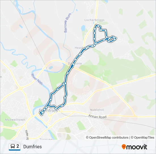 2 Bus Line Map