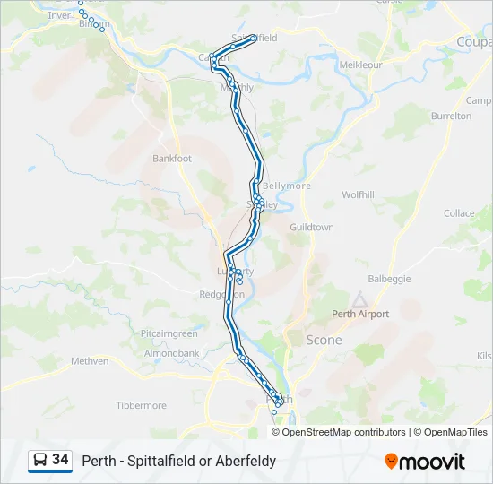 34 Bus Line Map