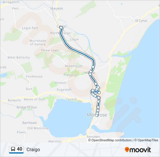 40 Bus Line Map