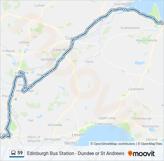 59 Bus Line Map