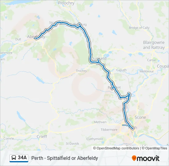 34A Bus Line Map